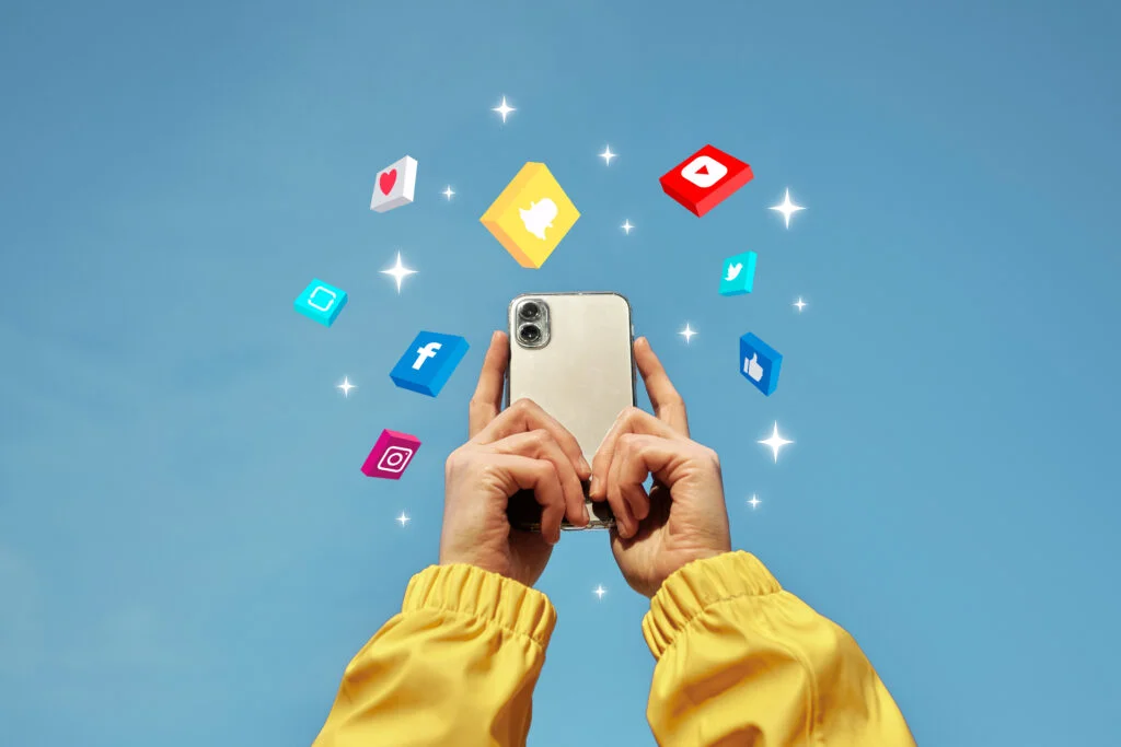 Boost Your Social Media Presence with Stunning Graphics: Our Social Media Design Services social media concept with smartphone Bolt Creatives Boost Your Social Media Presence with Stunning Graphics: Our Social Media Design Services social media concept with smartphone Bolt Creatives